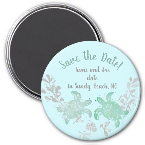 Beach Wedding Save the Date Magnets