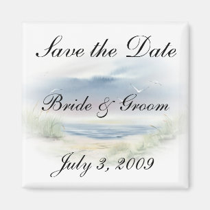 Beach Wedding Save the Date Magnets