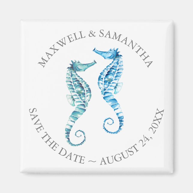 Beach Wedding Save The Date Magnets (Front)