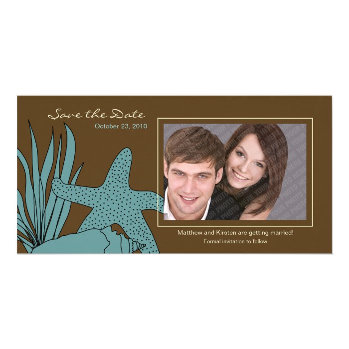 Beach Wedding Save the Date Photo Card