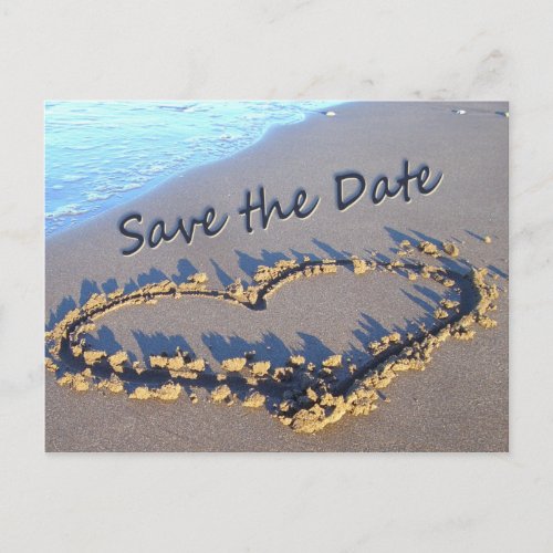 Beach Wedding Save the Date postcards