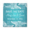 Beach Wedding Save The Date Starfish Blue
