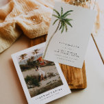 Beach Wedding Save The Date Watercolor Palm Tree Invitation<br><div class="desc">This is a modern elegant beach themed wedding save the date featuring a minimalist font pairing and watercolor palm trees. Edit all wording and all font and background colors. The colors of the palm trees are not editable // For matching items, please visit the "KAIA" collection in the Sincerely By...</div>