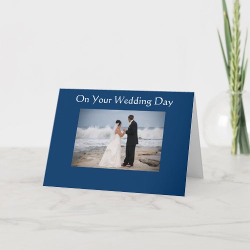 BEACH WEDDING SCENE WEDDING CARD