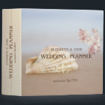 Beach Wedding Seashell, Plumeria 3 Ring Binder<br><div class="desc">Beach wedding planner.</div>