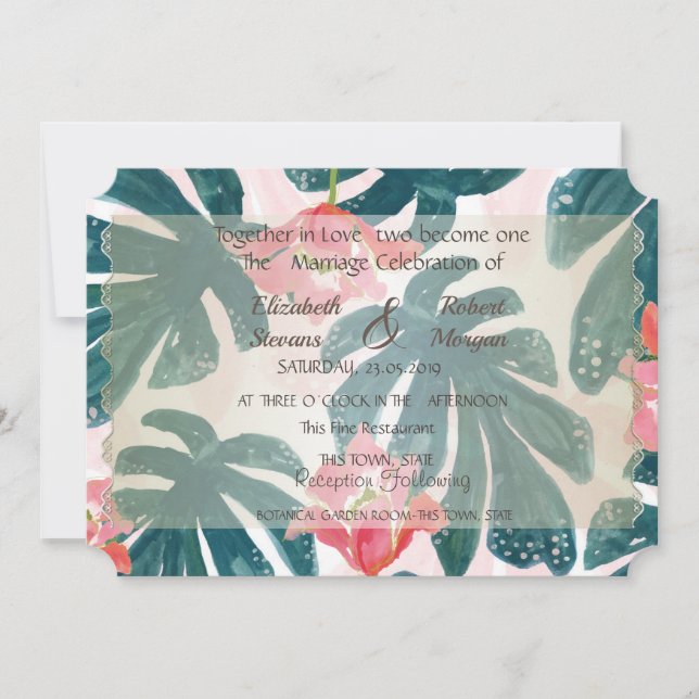 Beach  Wedding Seashells Invitation (Front)
