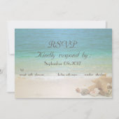 Beach Wedding Seashells  RSVP Invitation (Front)