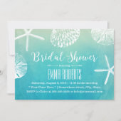 Beach Wedding Seashells Watercolor Bridal Shower Invitation (Front)