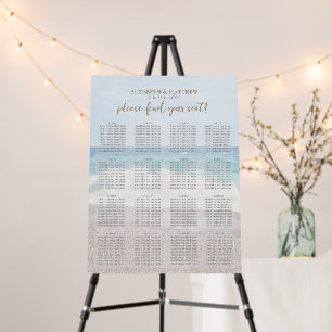 Beach Wedding Seaside/Ocean Wedding Seating Chart Foam Board