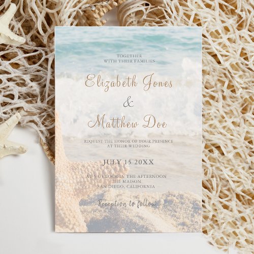 Beach Wedding _ Seaside Wedding _ Romantic Beach Invitation