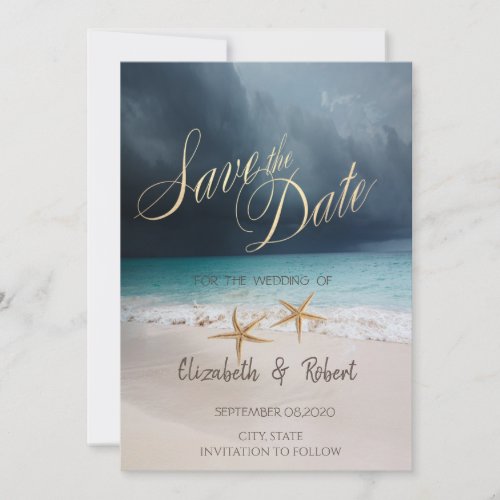 Beach WeddingSeastars  Save The Date