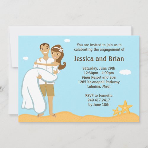 Beach Wedding Shower Invitation