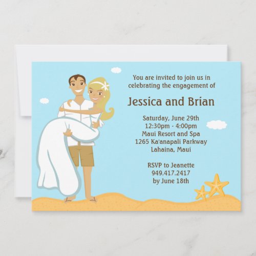 Beach Wedding Shower Invitation