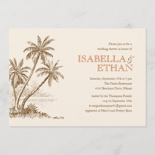 Beach Wedding Shower Invitations