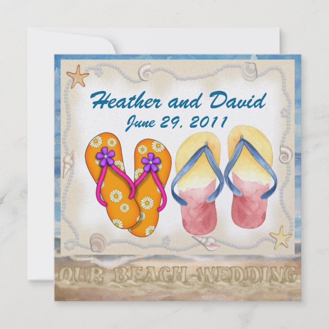 Beach Wedding - SRF Invitation (Front)