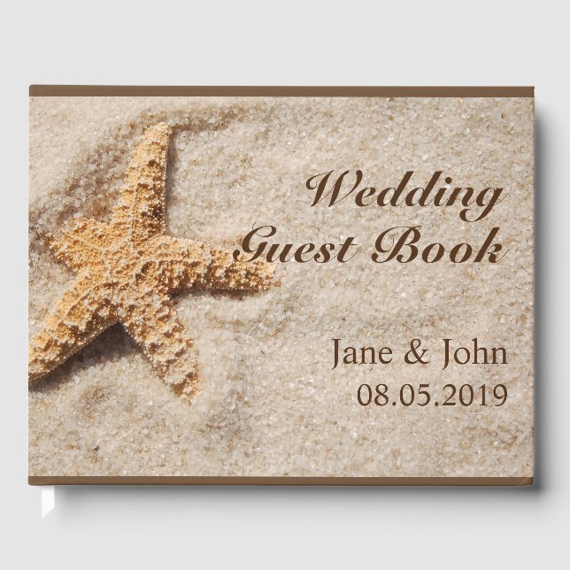 Beach Wedding Starfish Guest Book (Front)