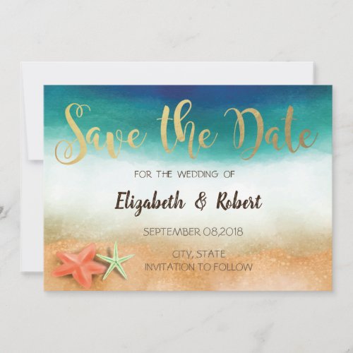 Beach WeddingStarfish Save The Date