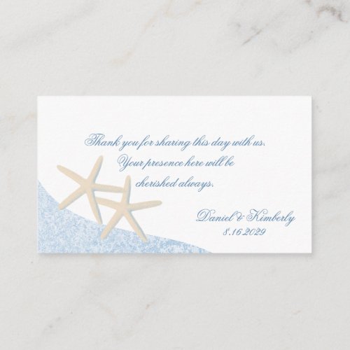 Beach Wedding Starfish Seating Card