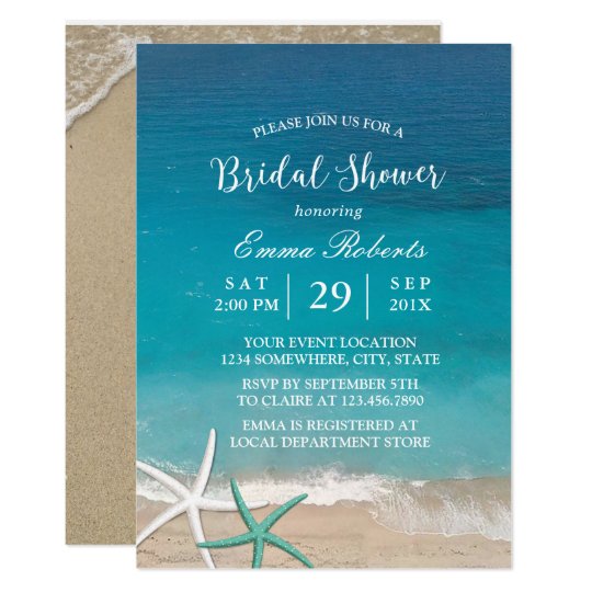 Beach Wedding Shower Invitations 6