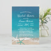 Beach Wedding Starfish Summer Bridal Shower Invitation (Standing Front)
