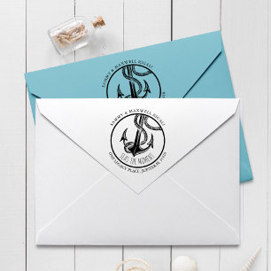 Beach Wedding Stationery Stamps Anchor