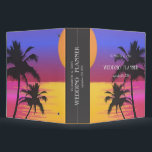 Beach Wedding Sunset 3 Ring Binder<br><div class="desc">Beach wedding planner.</div>