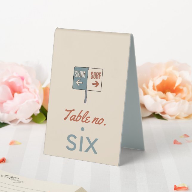 beach wedding table number  tent (In SItu (Wedding))