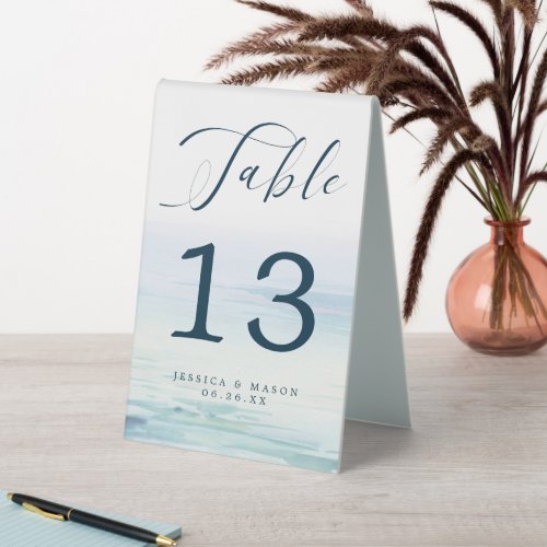 Beach Wedding Table Numbers Table Table Tent Sign