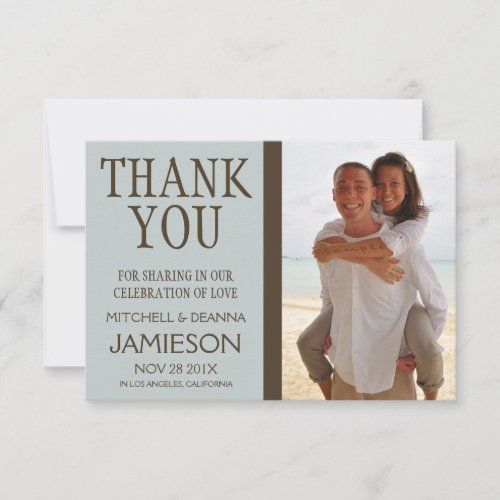 Beach Wedding Thank You Personalized Invites