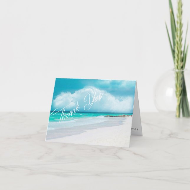 Beach Wedding Thank You Card (Front)