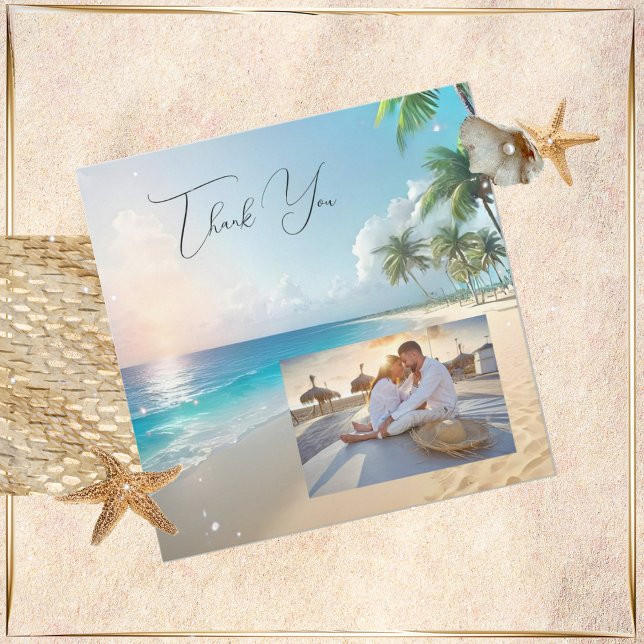 Beach Wedding Thank You Cards (Creator Uploaded)