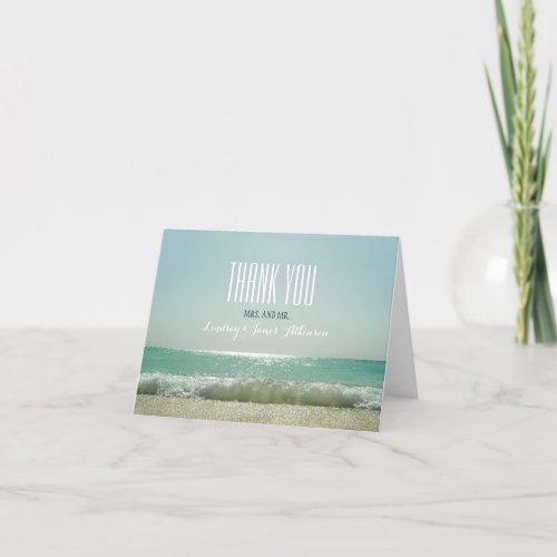 Beach Wedding Thank You  Cards