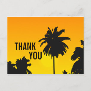 Beach Wedding Thank You Cards Palm Trees