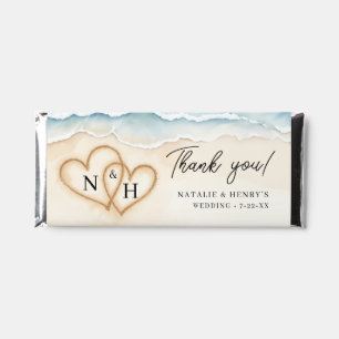 Beach Wedding Thank You Hershey Bar Wrapper