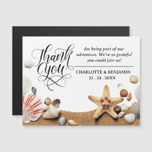 Beach  Wedding Thank You Magnetic Card