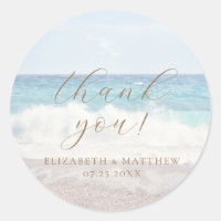 Beach Wedding | Thank You Sticker