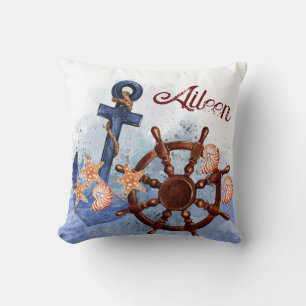 Beach Wedding Theme Bridesmaid Gift Idea Throw Pillow
