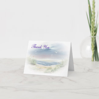 Beach Wedding Theme Thank you notecards