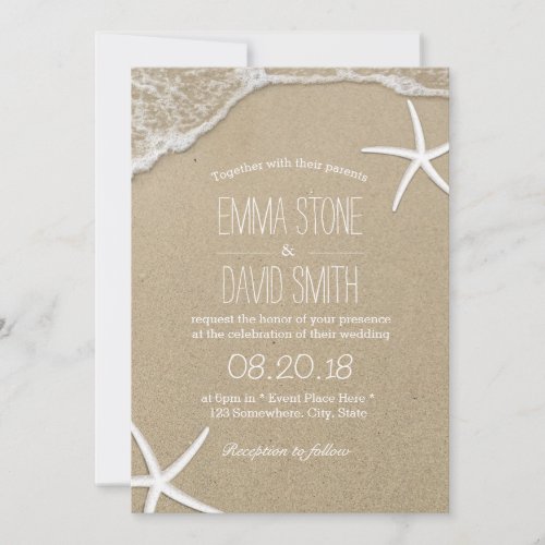 Beach Wedding Tropical Starfish & Waves