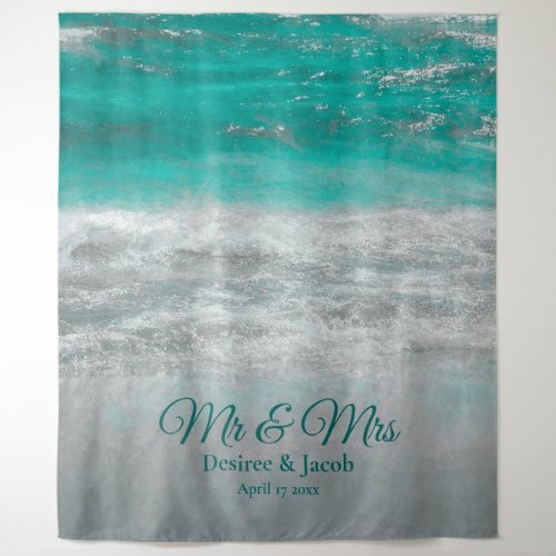 Beach Wedding Turquoise Tropical Ocean Backdrop