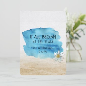 Beach Wedding Vow Renewal Ceremony invite | Zazzle