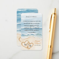 Beach Wedding Welcome Bag Room Key Holder Card