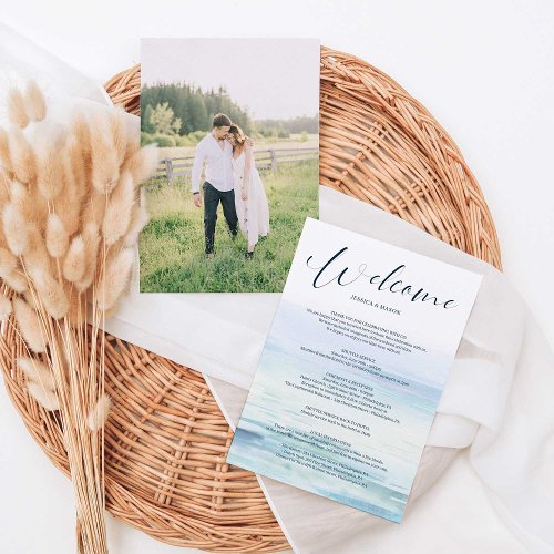 Beach Wedding Welcome Itinerary Letter Program