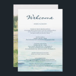 Beach Wedding Welcome Itinerary Letter Program<br><div class="desc">Welcome your guest with this lovely letter - great for hotel gift bags for for out of town guests! Add your photo to the back. Easily edit with your personal information!</div>