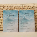 Beach Wedding Welcome Lettter Itinerary Invitation<br><div class="desc">Beach Wedding Welcome Lettter Itinerary</div>