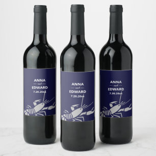 Beach Wedding Wine Labels