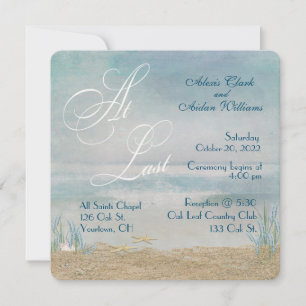 beach wedding with starfish