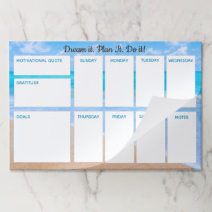 Beach Weekly Planner Paper Pad