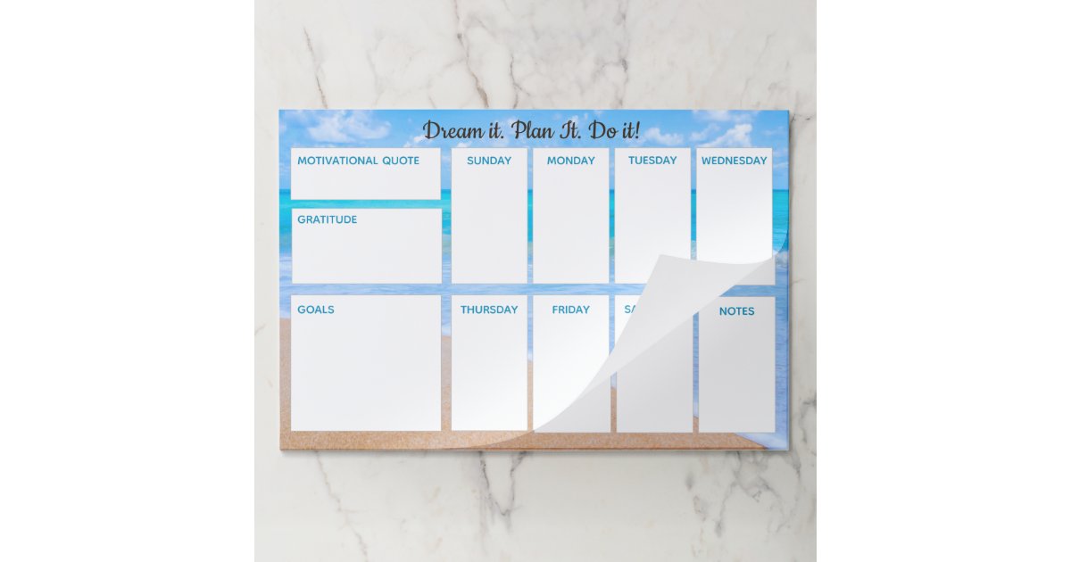 Extra-Large Weekly To-Do List - Coffee Ring Design Paper Pad