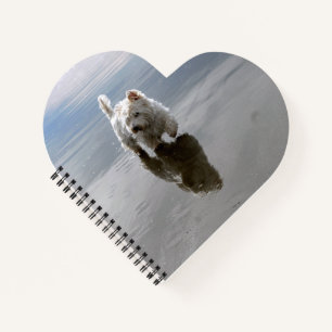 Beach Westie Reflection Photo Notebook